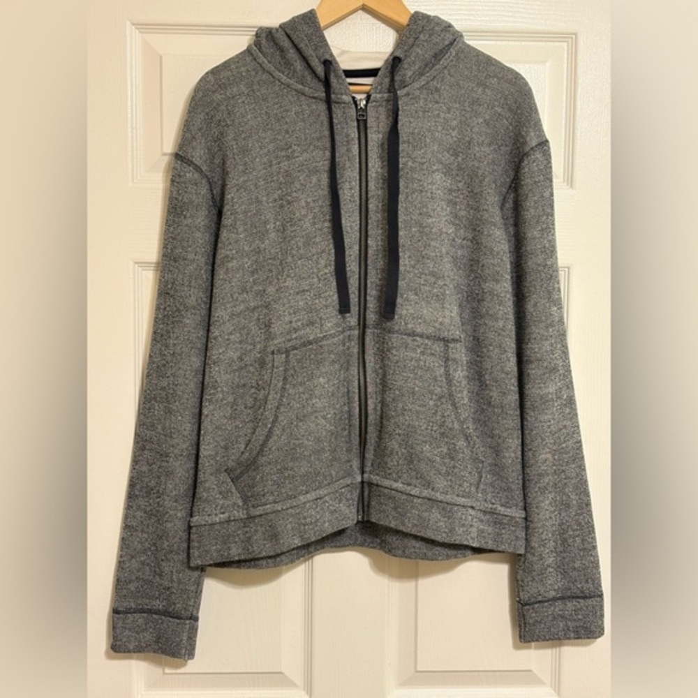 ATM Anthony Thomas Melillo Gray Zip Hoodie Tri‑Blend Soft Zip Up Sweatshirt XL